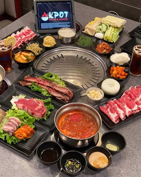 Kpot restaurant - KPOT Korean BBQ & Hot Pot. 7,579 likes · 157 talking about this. KPOT is the best AYCE dining experience that merges traditional Asian hot pot with Korean BBQ …